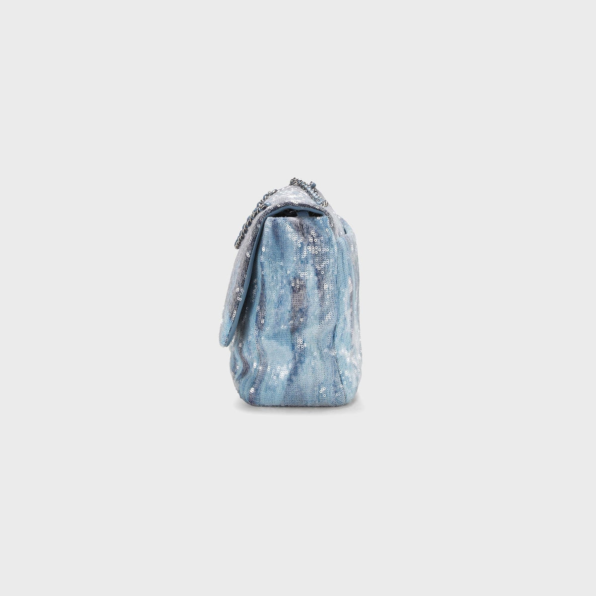 WGACA Chanel Sequin Waterfall Large Flap Bag - Blue