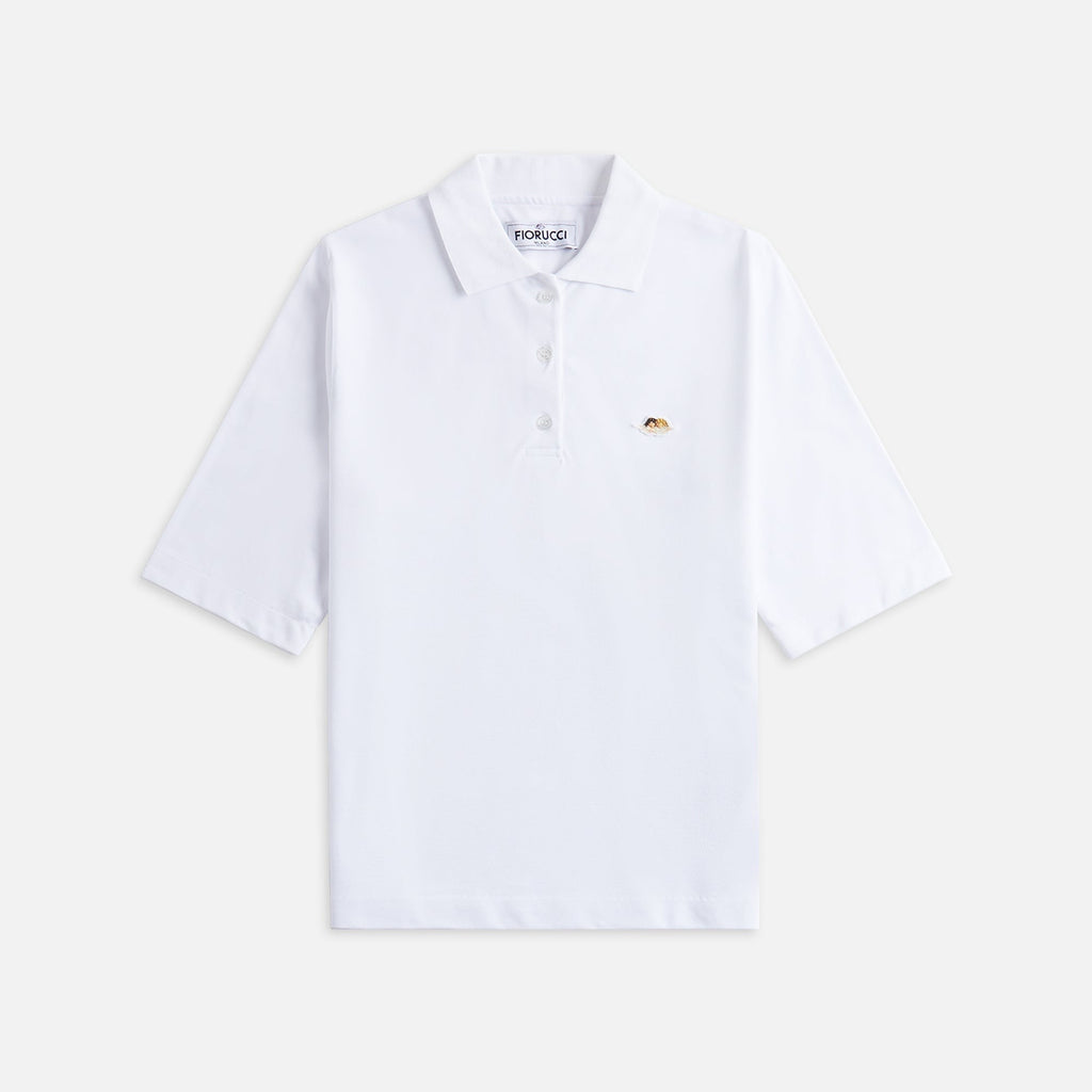 Fiorucci Angel Patch Polo Shirt - White