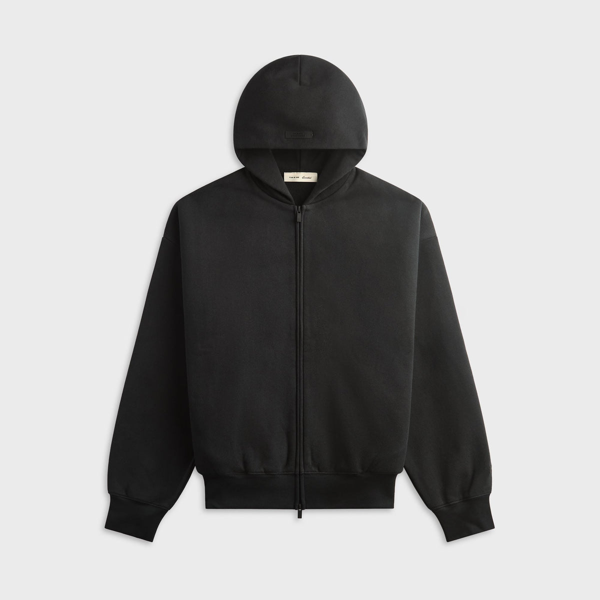 Essentials Signature Classic Zip-Up Hoodie - Vintage Black