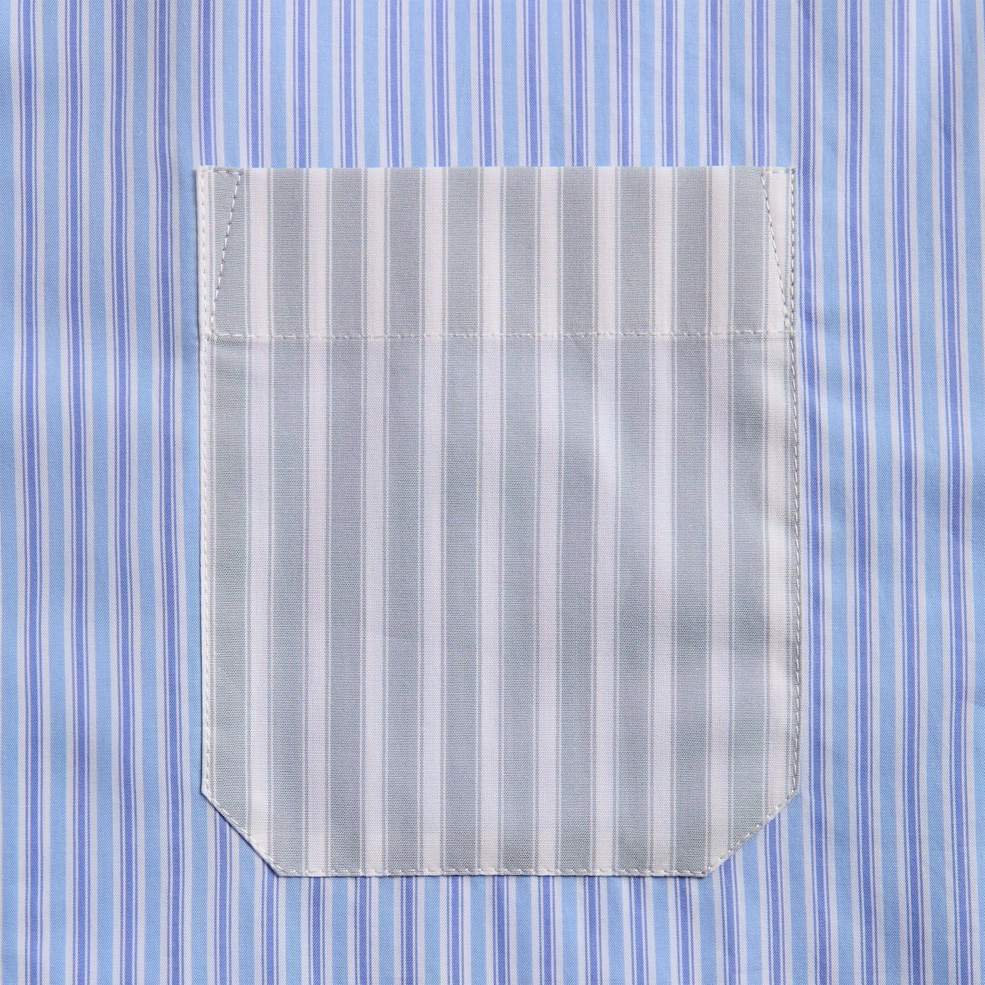 Marni Striped Poplin Short Sleeve Shirt - Light Blue