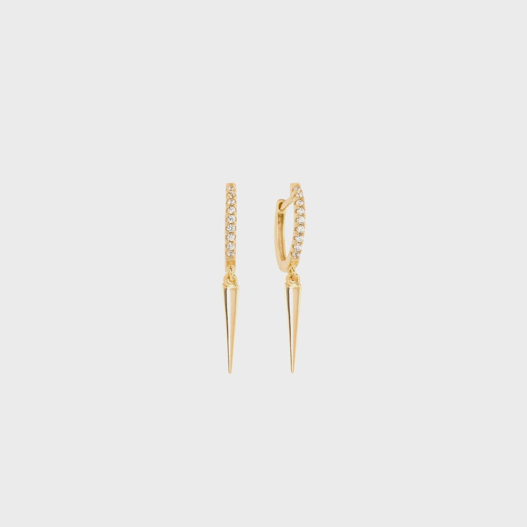 SHASHI Dagger Huggie - Yellow Gold