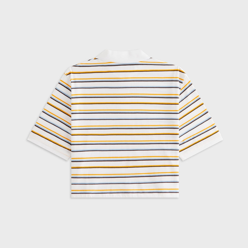 Kith Women Sadie Stripe Pique Polo - White