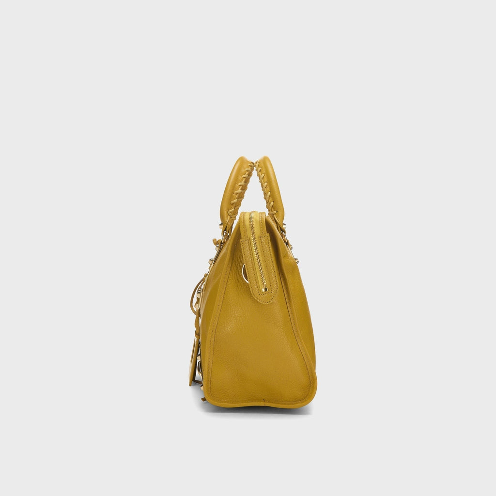 WGACA Balenciaga Chevre Metallic Edge Classic City Bag - Yellow
