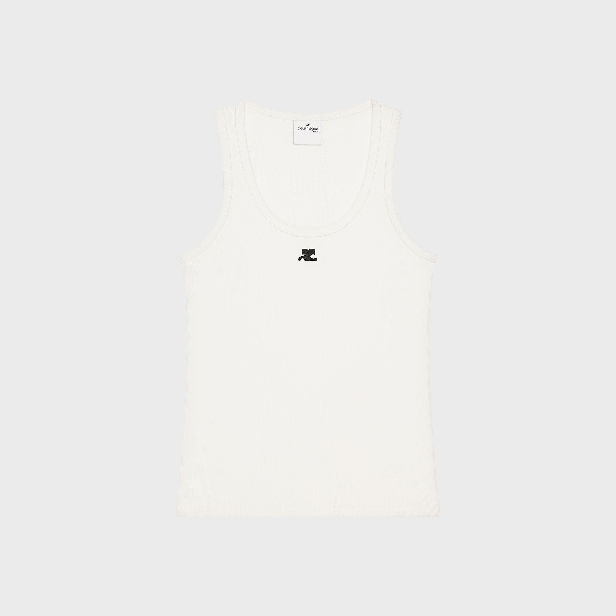 Courrèges 90's Rib Tank Top - Heritage White