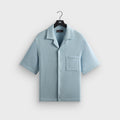 Kith Soft Woven Cropped Beckham Camp Collar Shirt - Light Indigo