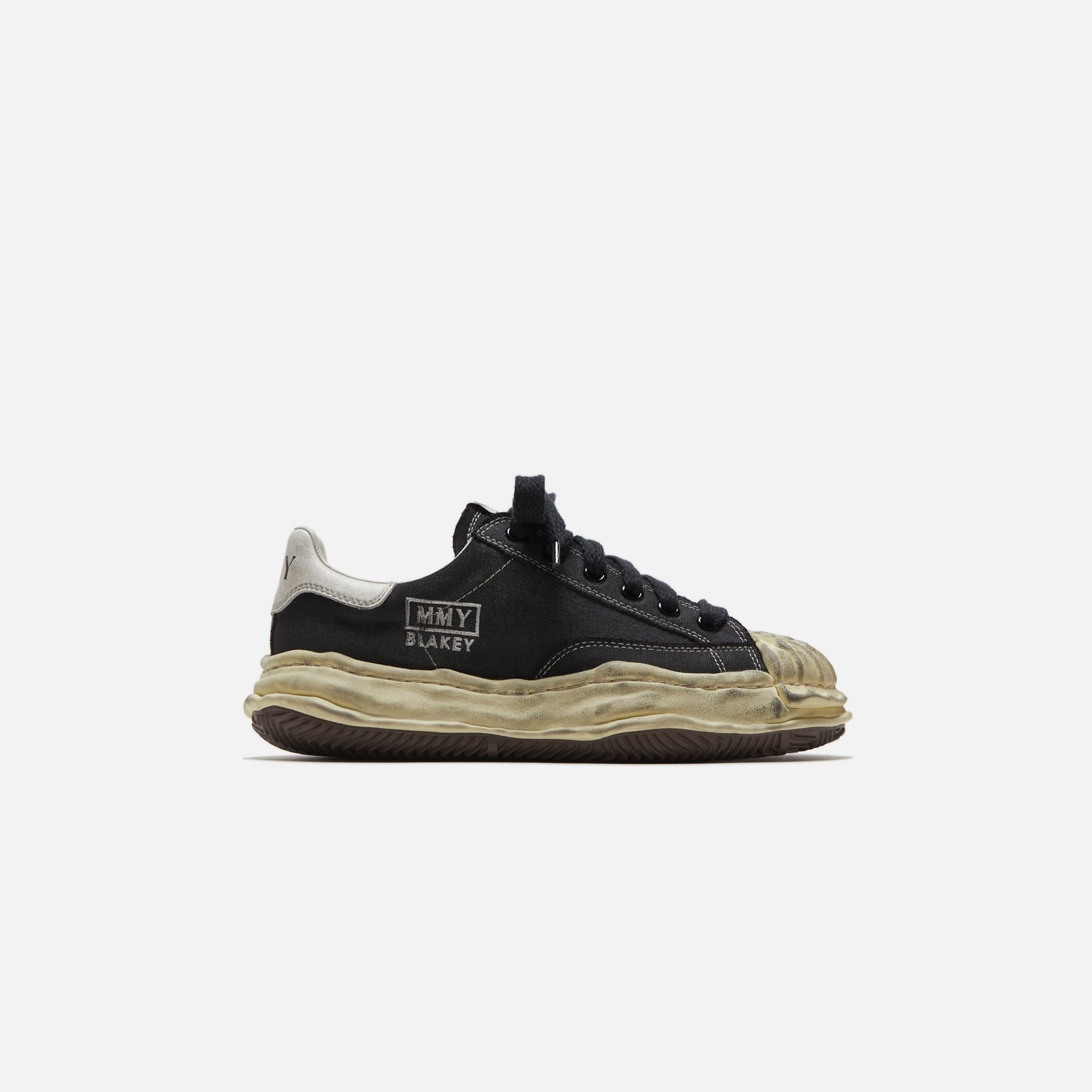 Mihara Yasuhiro Blakey Low Canvas - Black Distressed