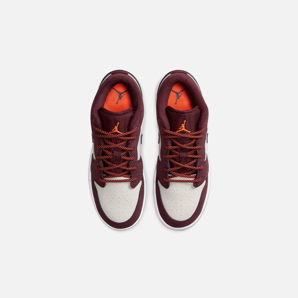 Nike GS Air Jordan 1 Low - Phantom / Night Maroon / Total Orange / White