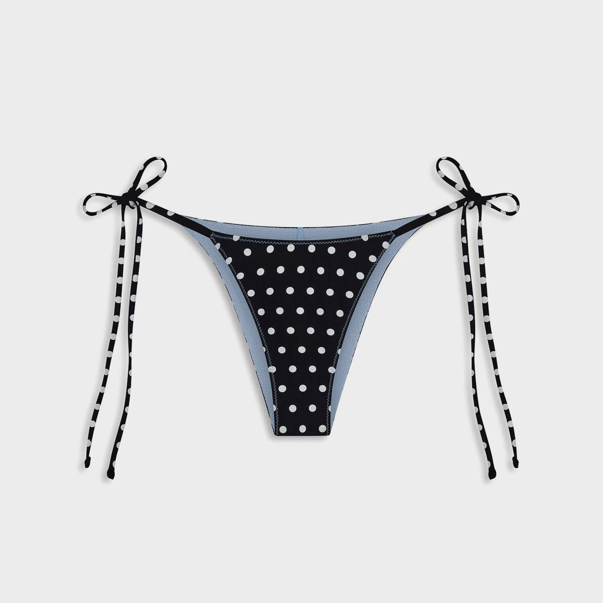 Frankies Bikinis Reversible Mackenzie Seersucker Bottom - Frost