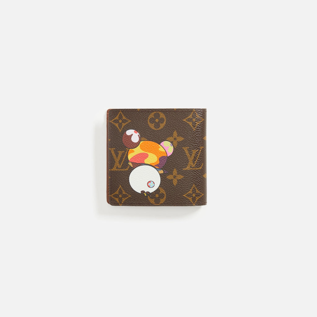 WGACA Louis Vuitton x Takashi Murakami Panda Marco Fold Wallet - Brown