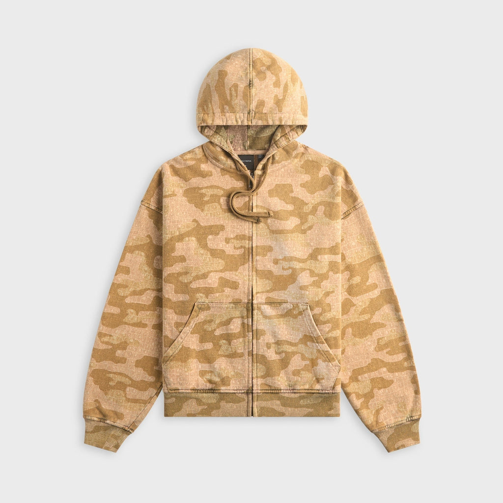Daily Paper AOP Boxy Zip Up Hoodie - Camo