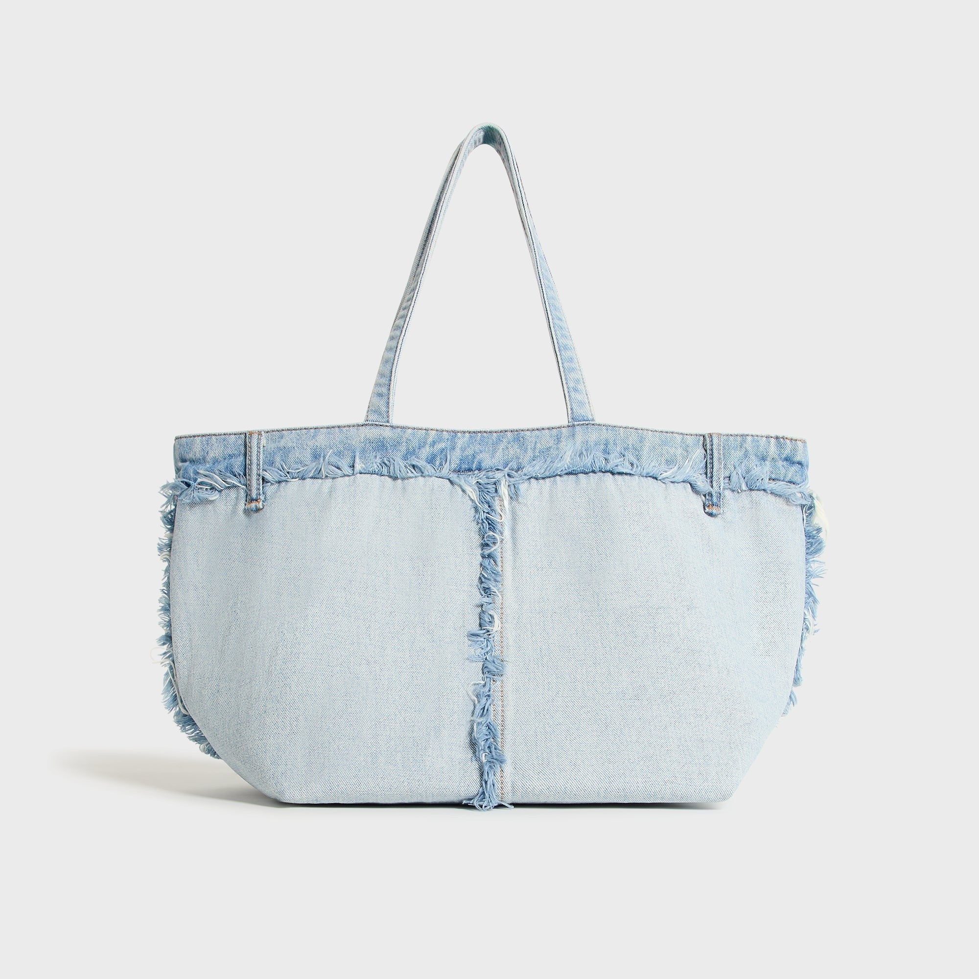 Alexander Wang Punch Denim Fray Tote Bag - Bleach Blue