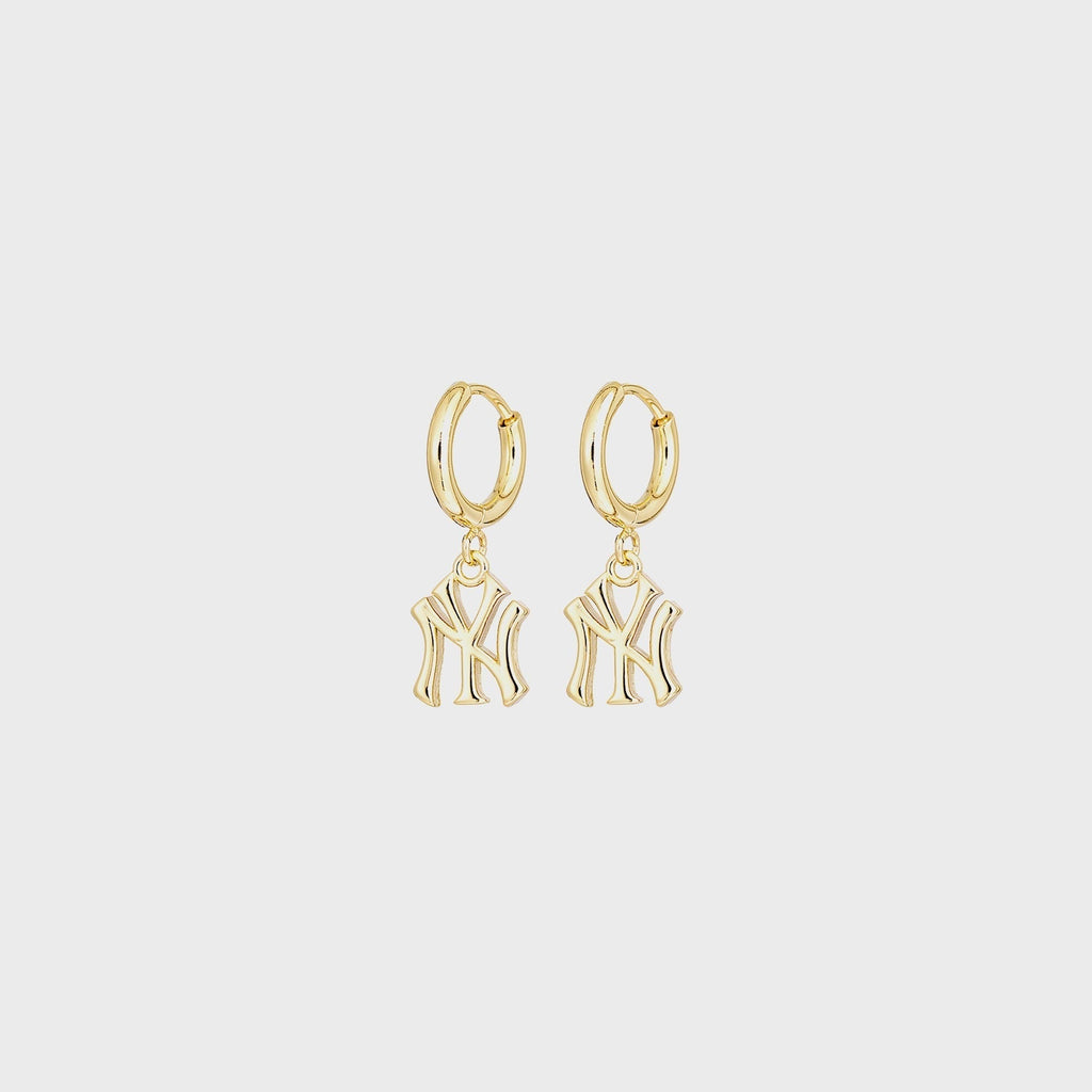 Luv AJ The NY Logo Charm Earrings - Gold