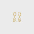 Luv AJ The NY Logo Charm Earrings - Gold