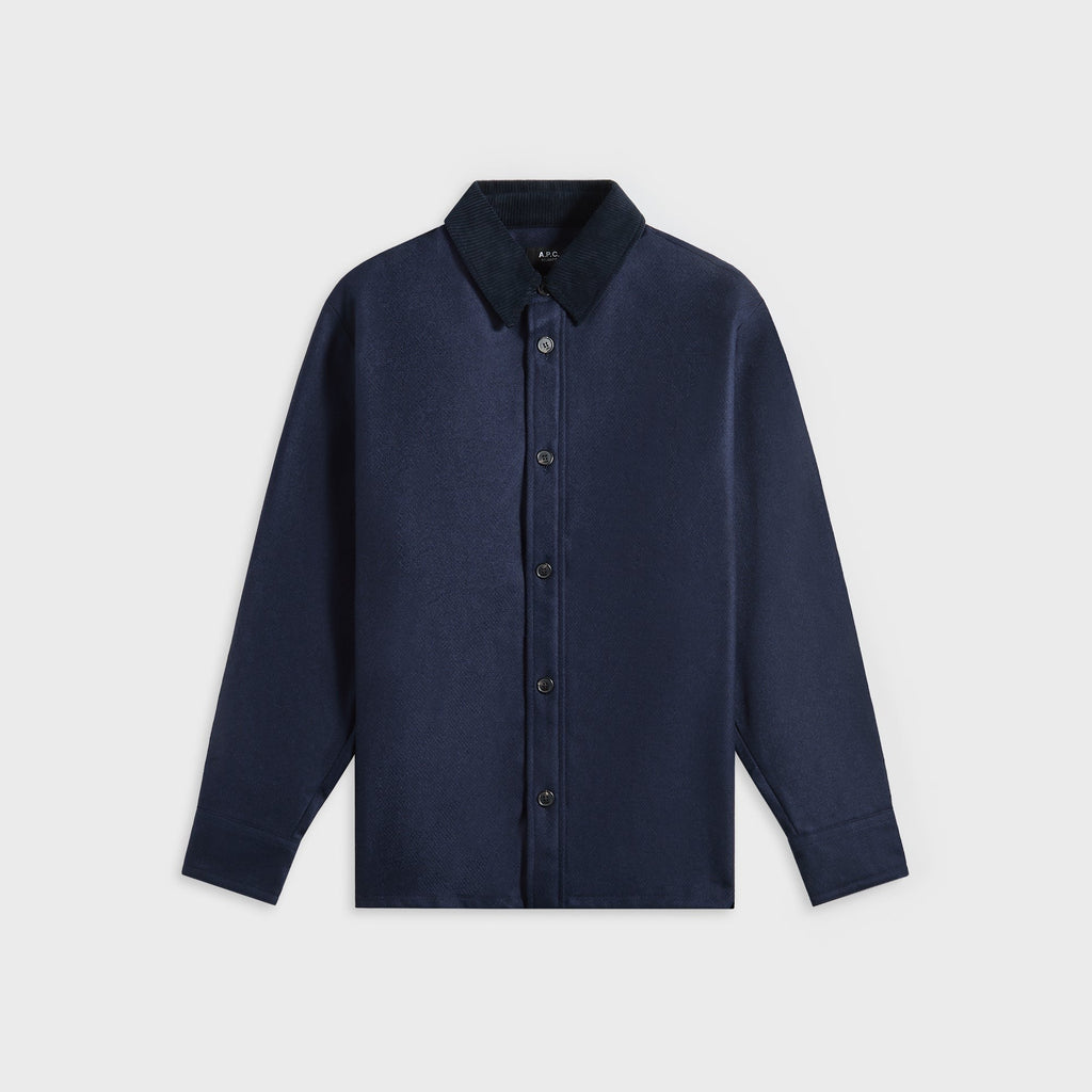 A.P.C. Surchemise Bernardo Overshirt - Pia Heather Marine