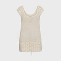 Frankies Bikinis Moss Crochet Mini Dress - White Rose