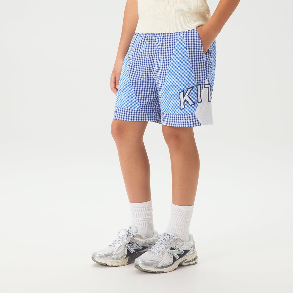 Kith Kids Color-Blocked Gingham Turbo Short - Layer