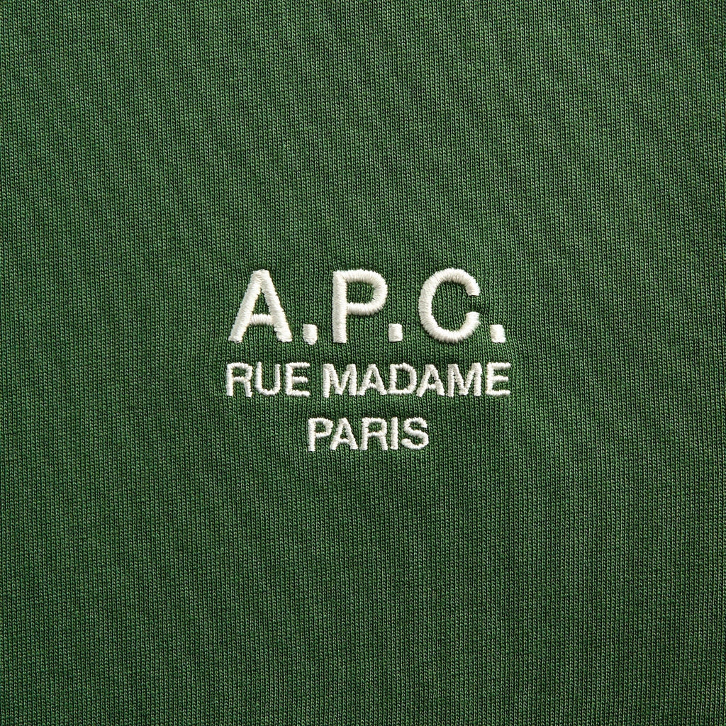 A.P.C. Standard Rue Madame Tee - Vert Fonce / Blanc