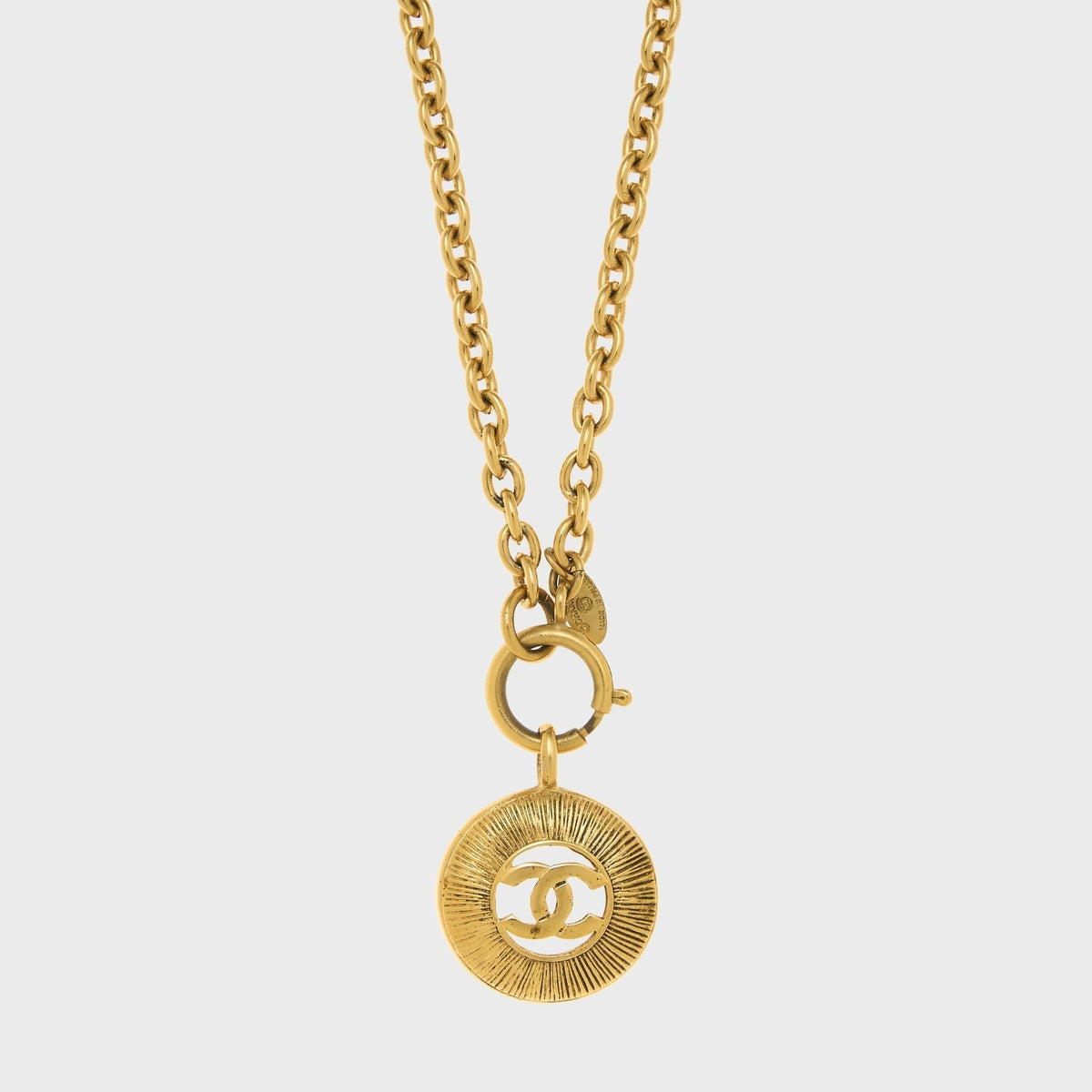 WGACA Chanel CC Sunburst Necklace - Gold