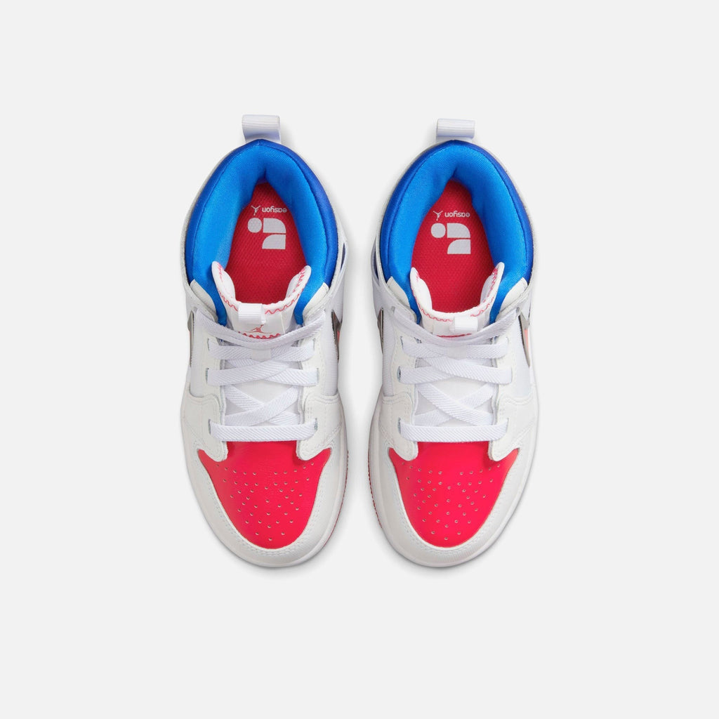 Jordan PS Jordan 1 Mid RM Easyon White / Siren Red / Racer Blue