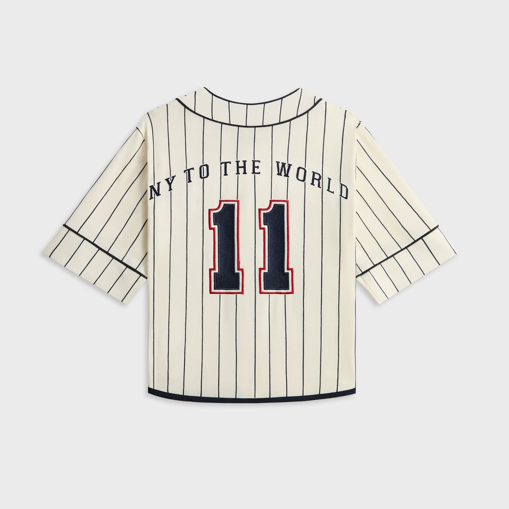 Kith Kids Pinstripe Baseball Shirt - Silk