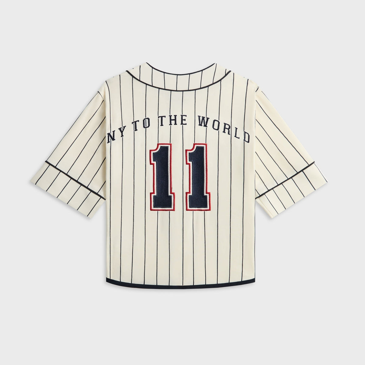 Kith Kids Pinstripe Baseball Shirt - Silk