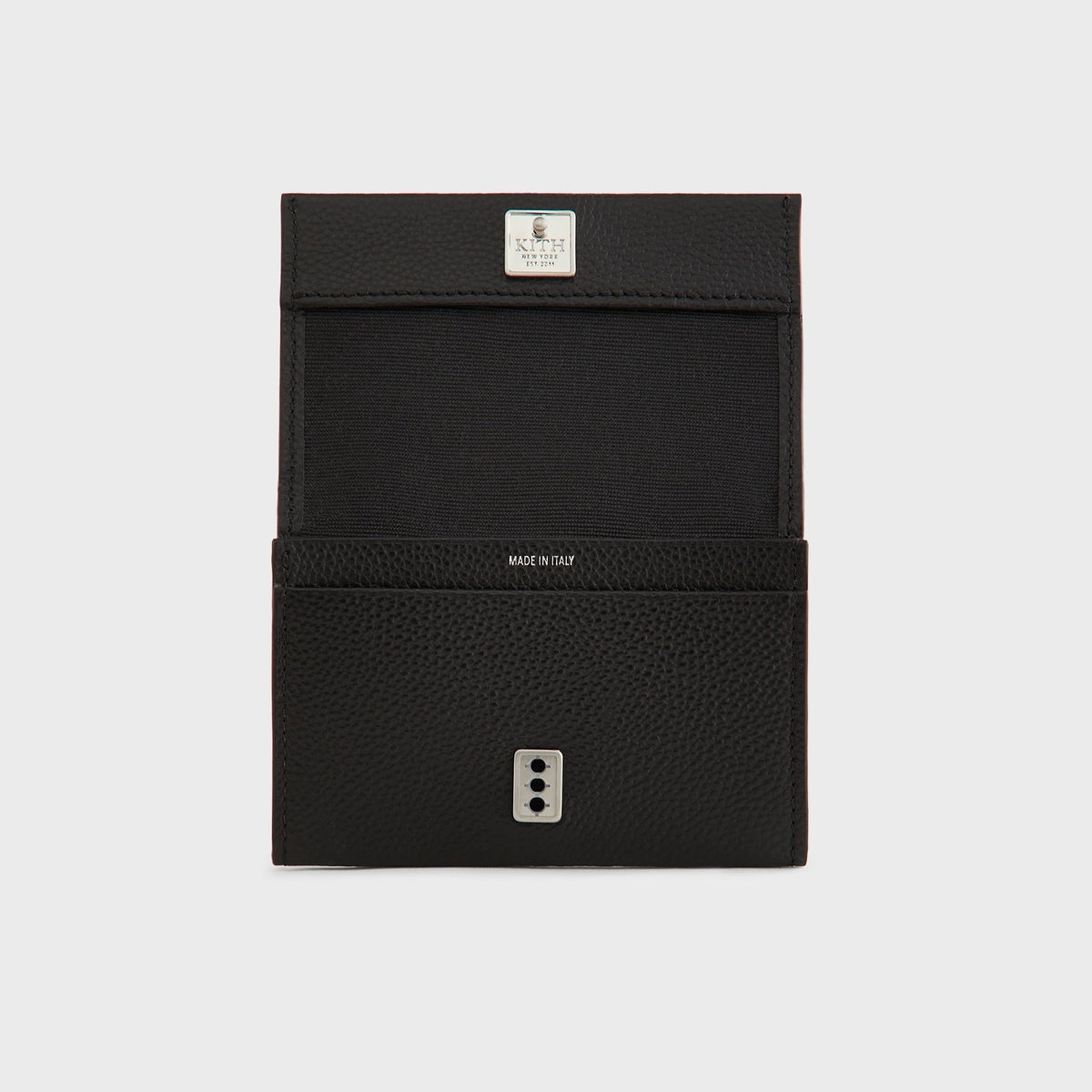 Kith Tumbled Leather Card Holder - Black