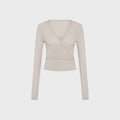 St. Agni Baby Wool Wrap Top - Soft Ash