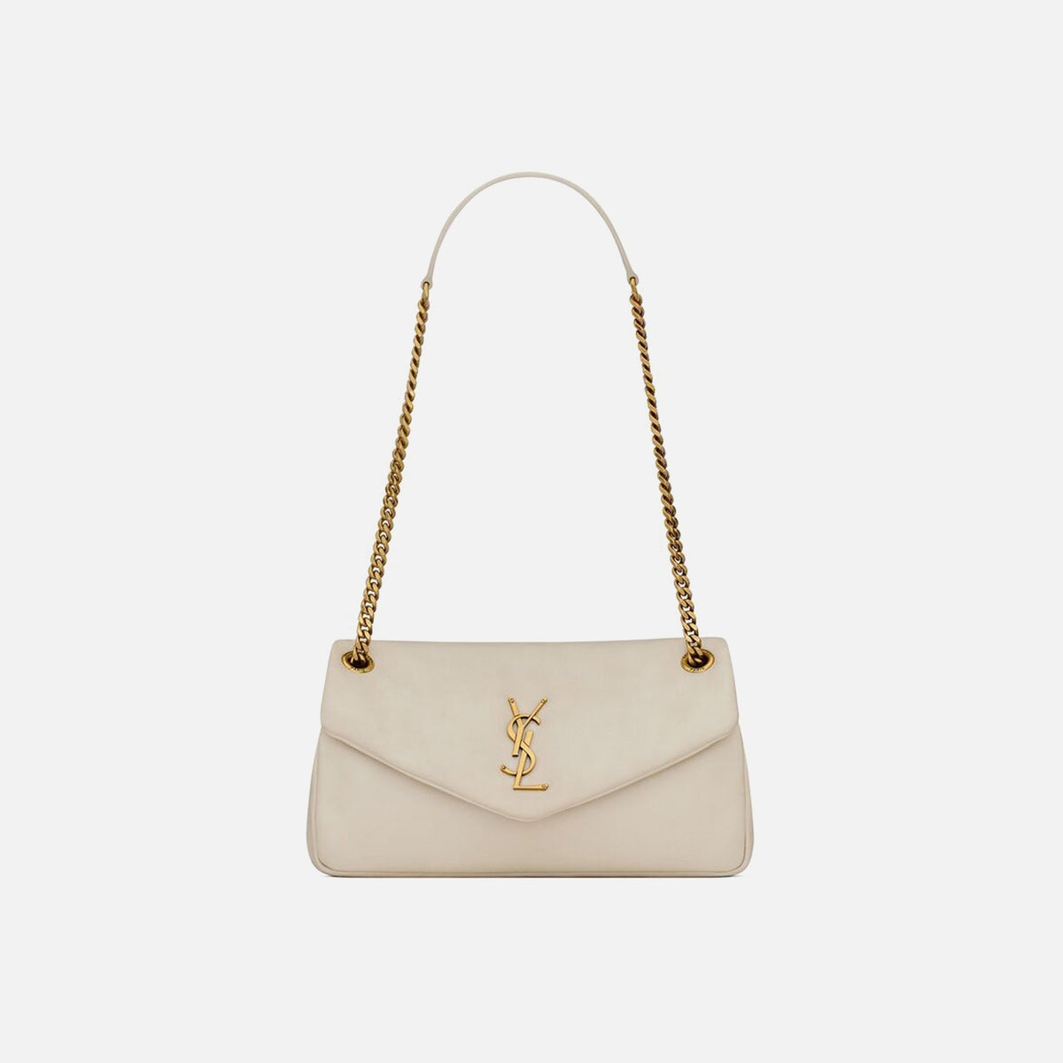 Saint Laurent YSL Calypso Puff Bag - Crema Soft