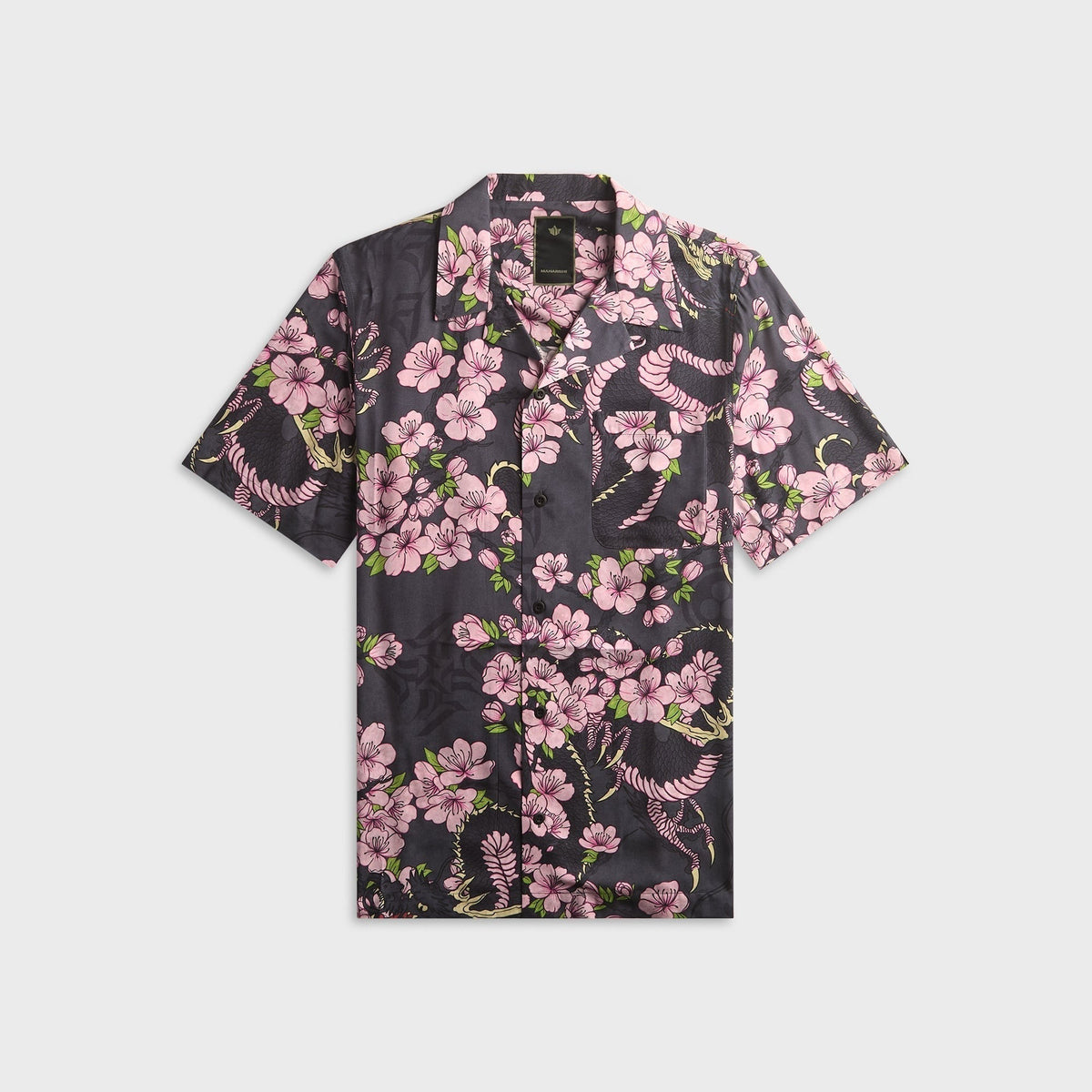 Maharishi 7359 Sakura Camp Collar Shirt - Navy