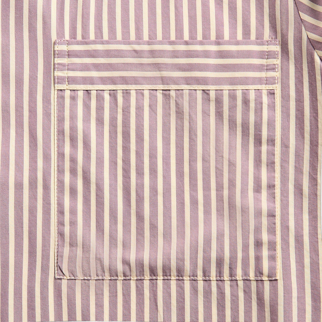 Tekla Poplin Long Sleeve Pyjama Shirt - Skipper Stripes