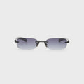Flatlist Milo Sunglasses - Brushed Matte Black Solid Black / Smoke Gradient