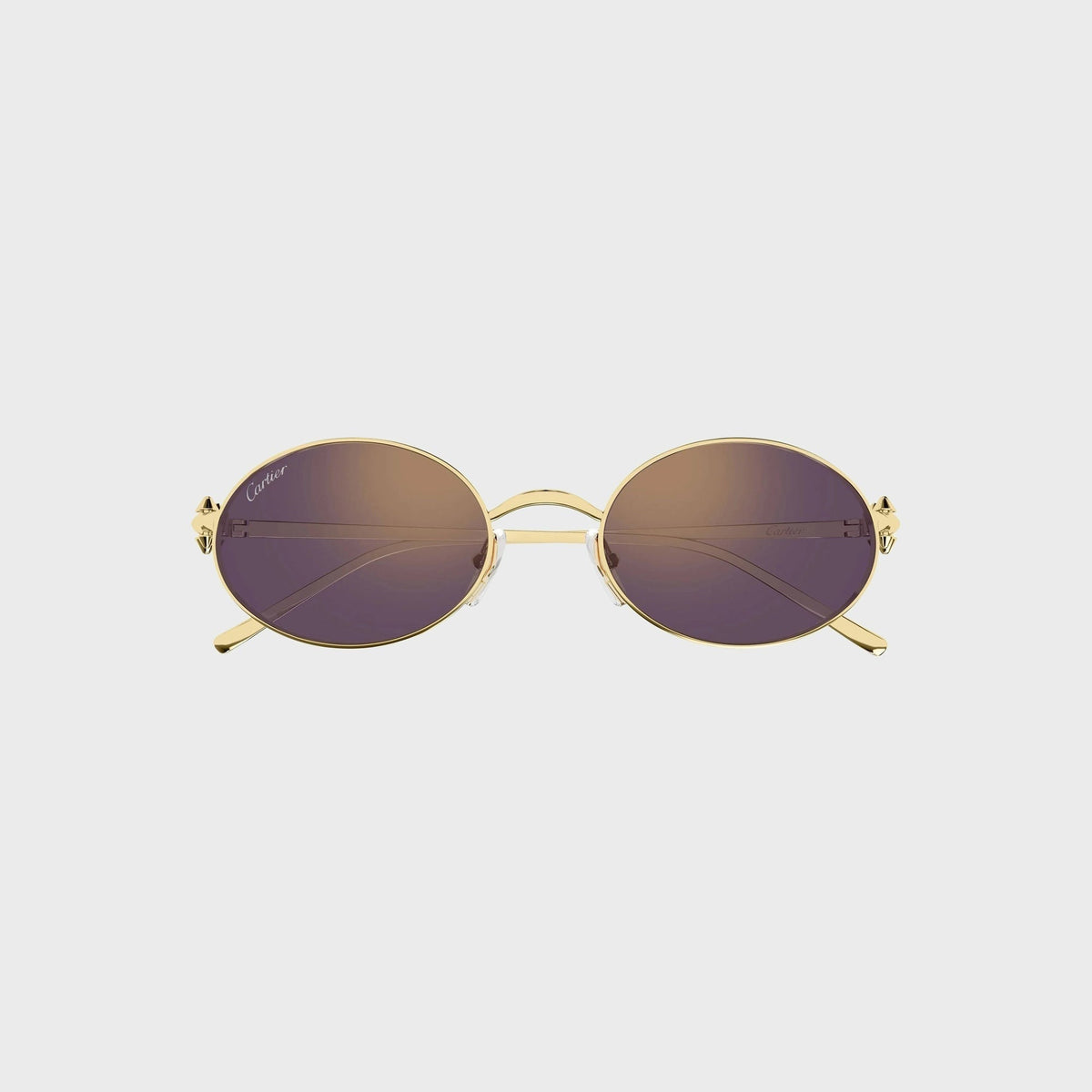 Cartier Clash CT0644S 002 Sunglasses - Gold / Violet