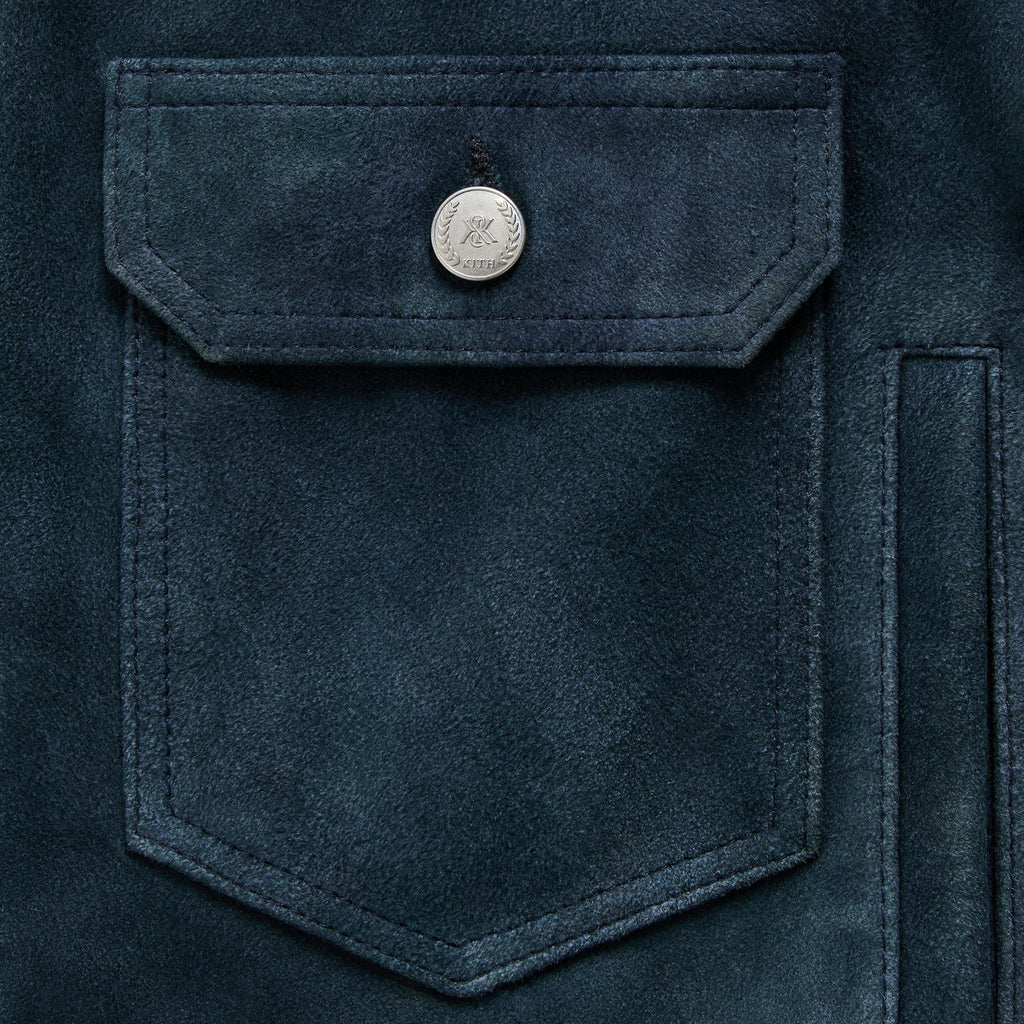 Kith Suede Alonzo Jacket - Blue Heron