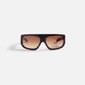 Flatlist Farah Sunglasses - Solid Black / Brown Gradient Lens