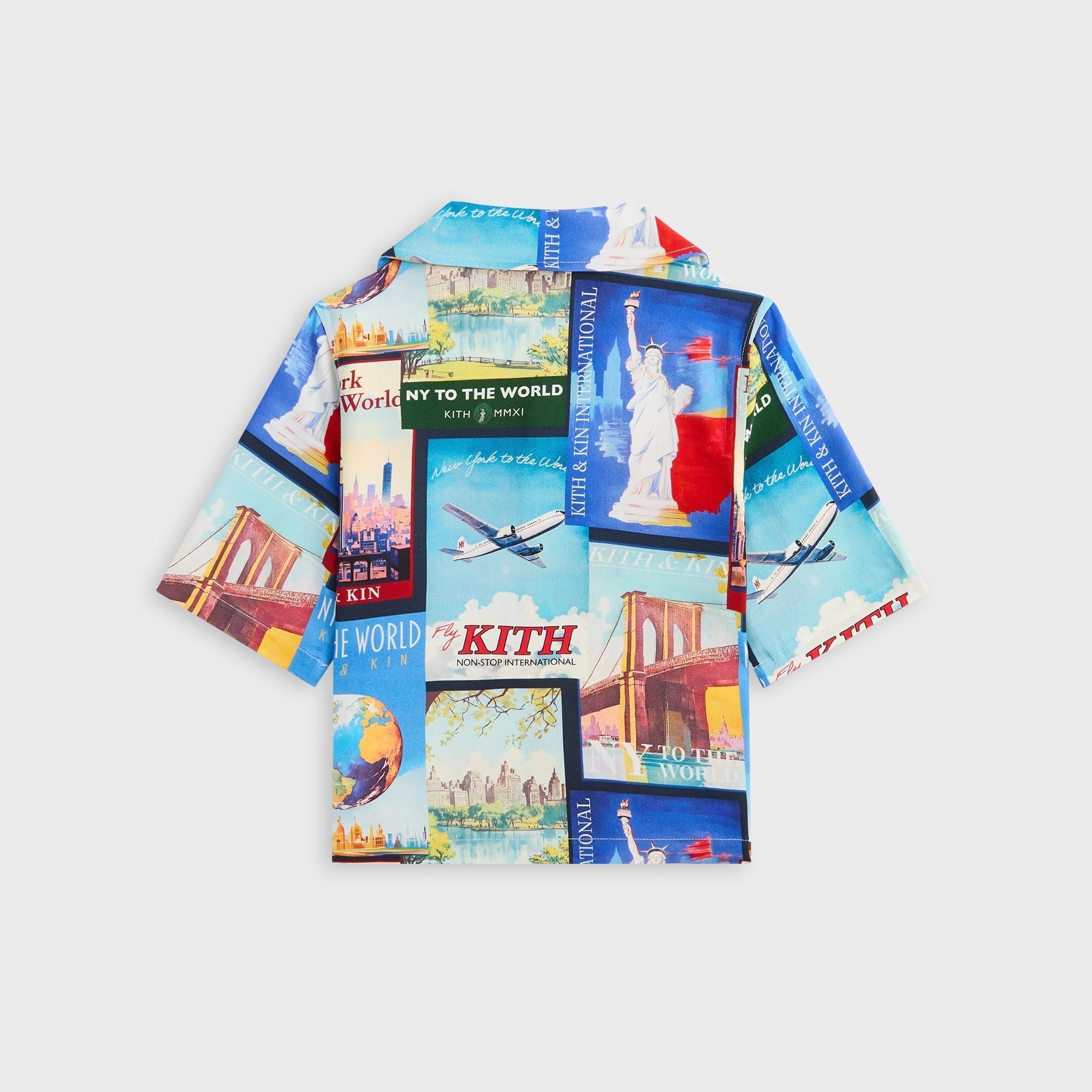 Kith Kids World Travel Printed Thompson Camp Shirt - Nocturnal