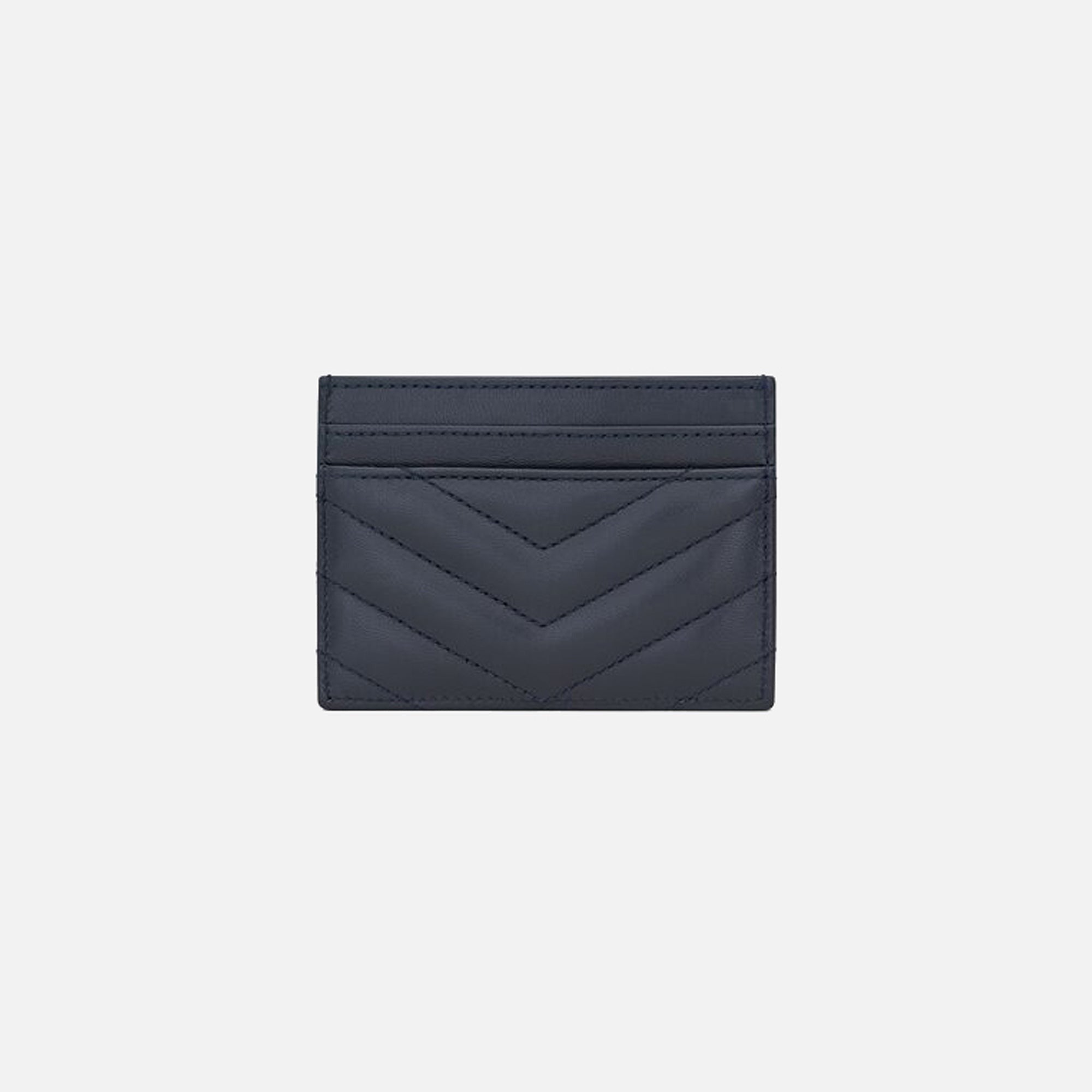 Saint Laurent Card Holder YSL Logo - Bleu Acier