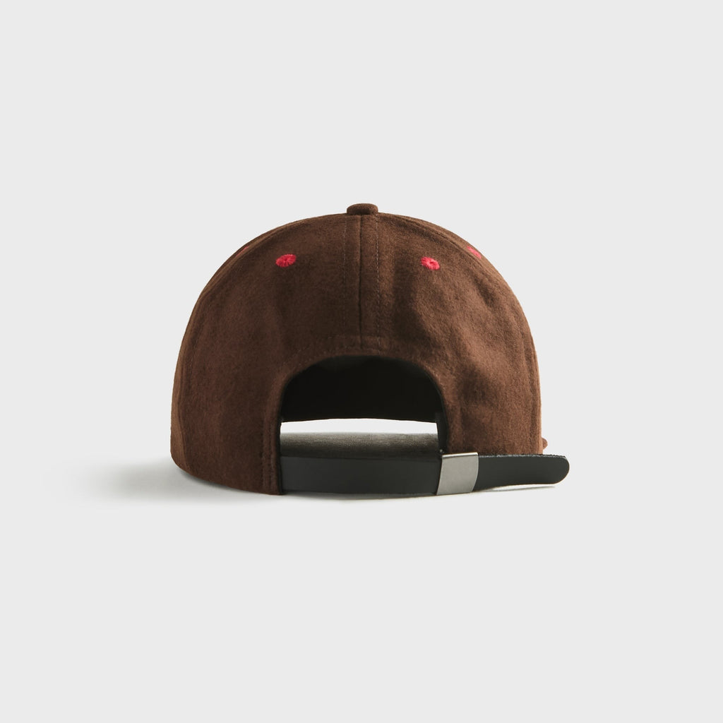 Brain Dead Flannel Classic Logohead 6 Panel Cap - Brown