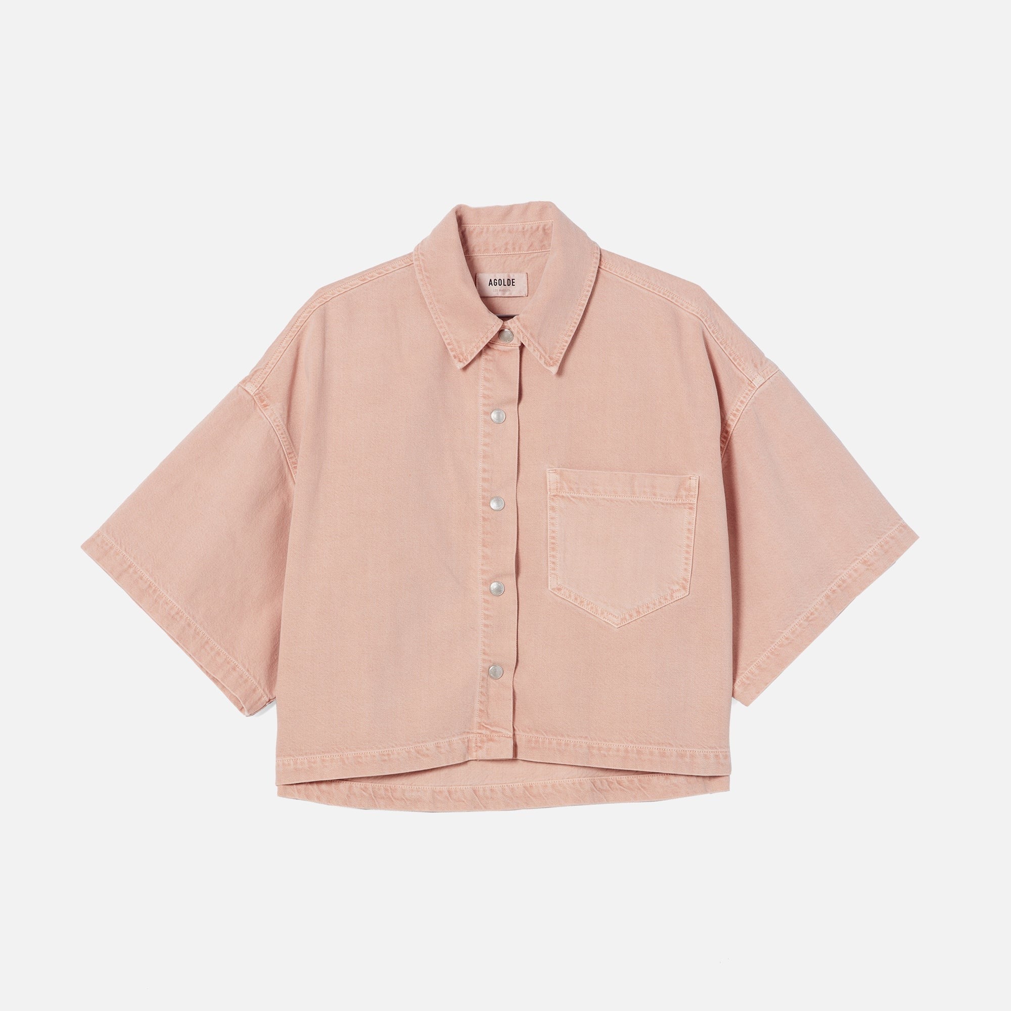 Agolde Rona Box Shirt - Pink Salt