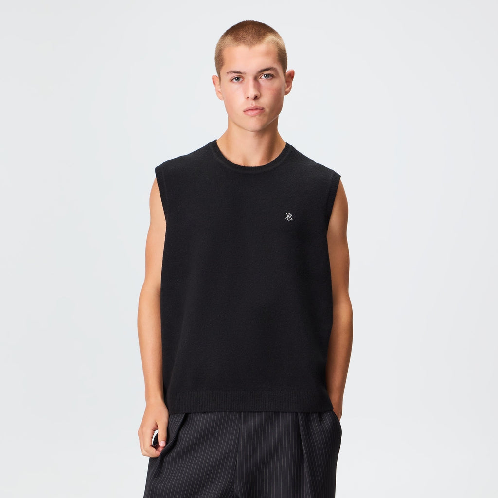 Kith Boucle Heath Crewneck Sweater Vest - Black