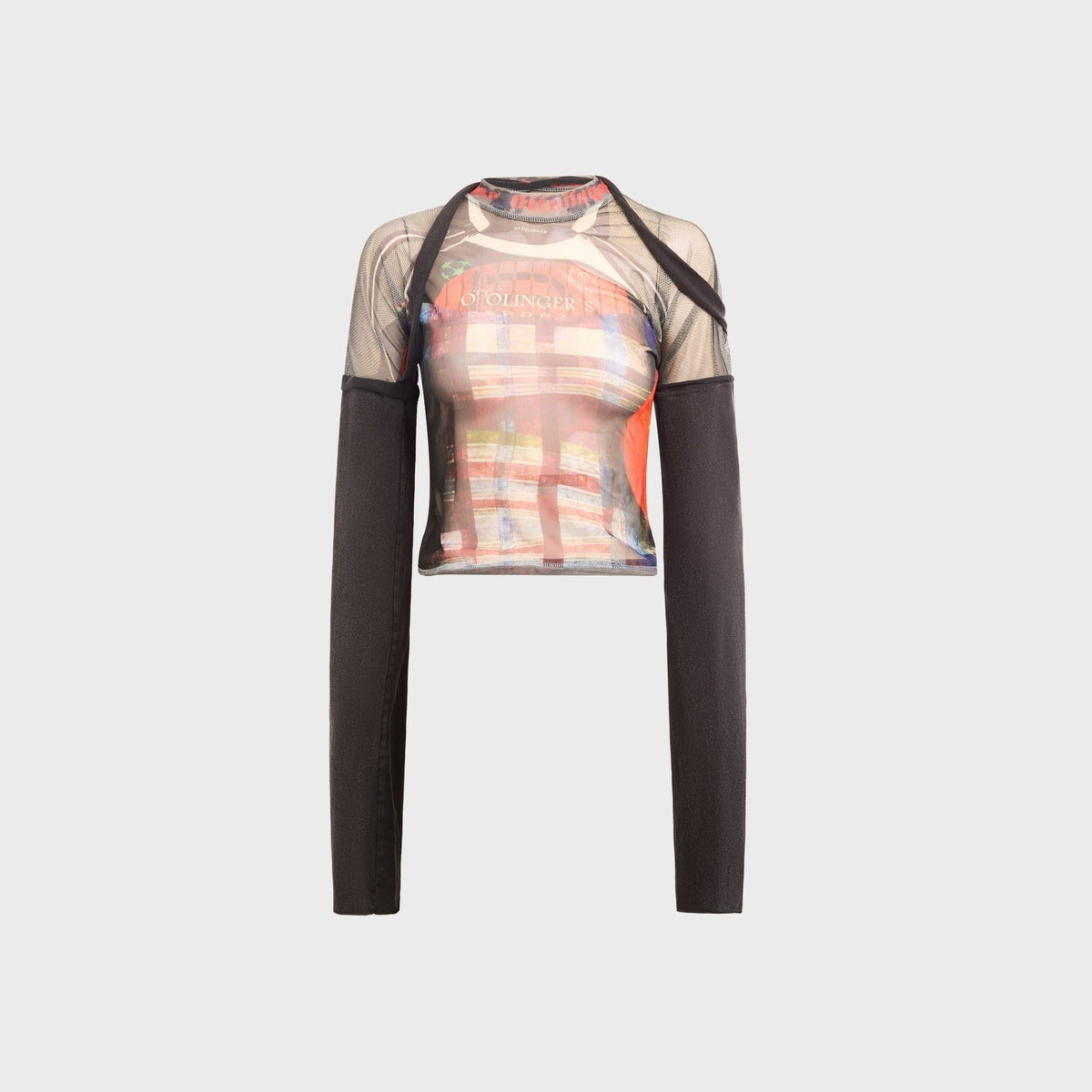 Ottolinger Mesh Hybrid Longsleeve Tee - Racing Plaid