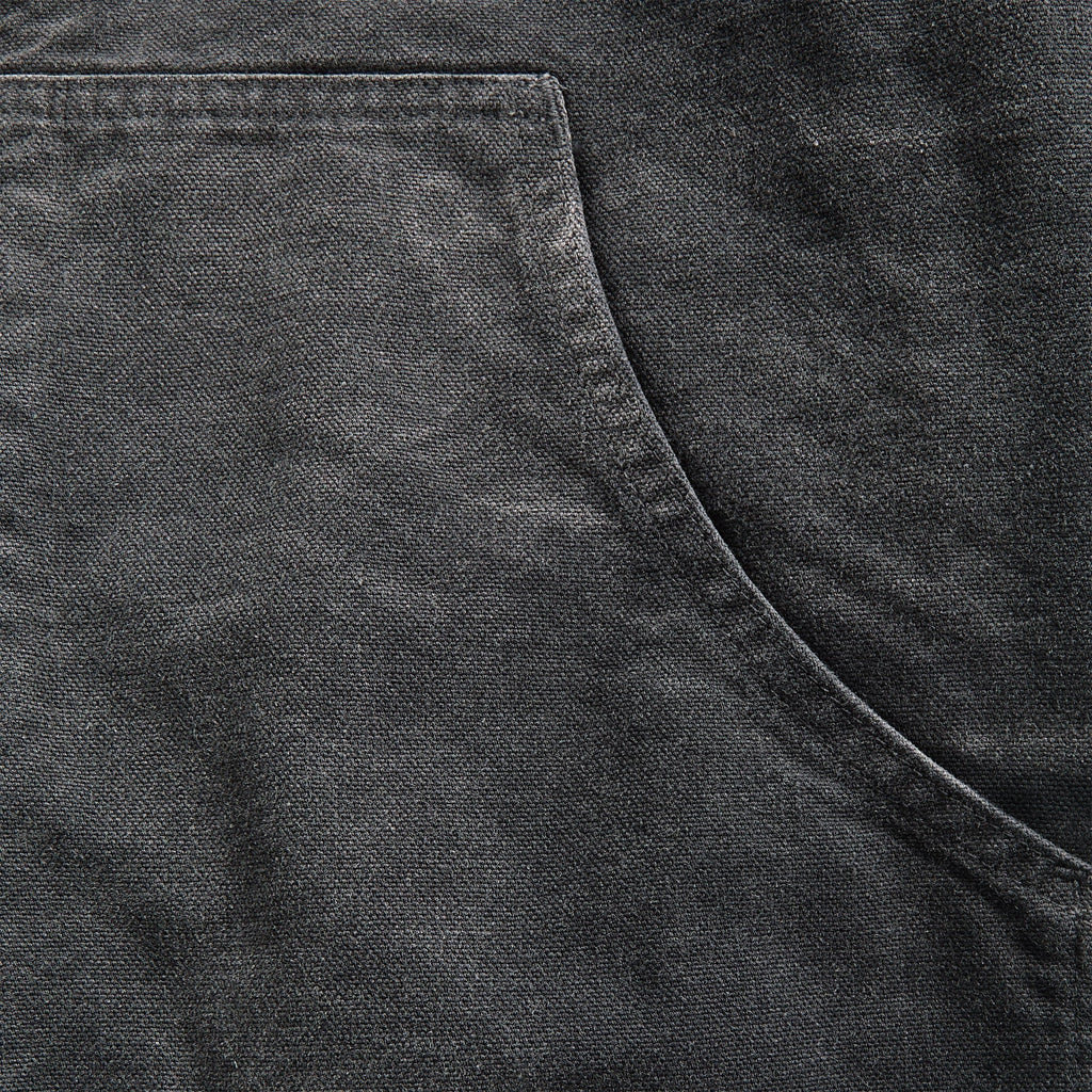 Auralee Product Dyed Organic Cotton Duck Short Zip Parka - Faded Black