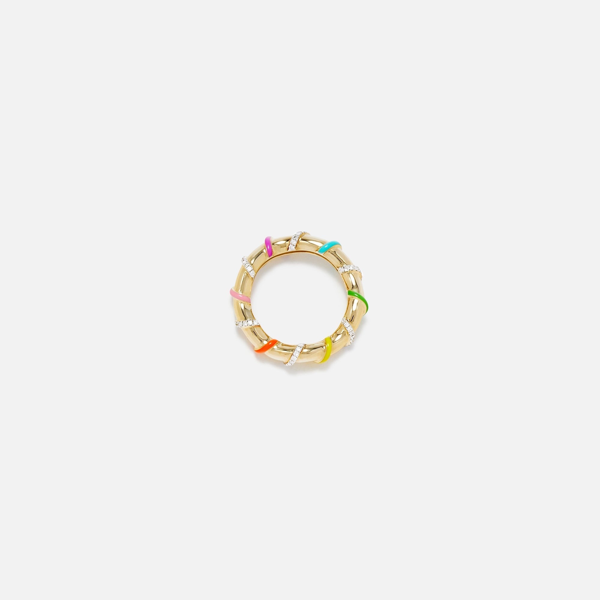 Yvonne Leon Bague Twistee Rainbow Ring - Multi