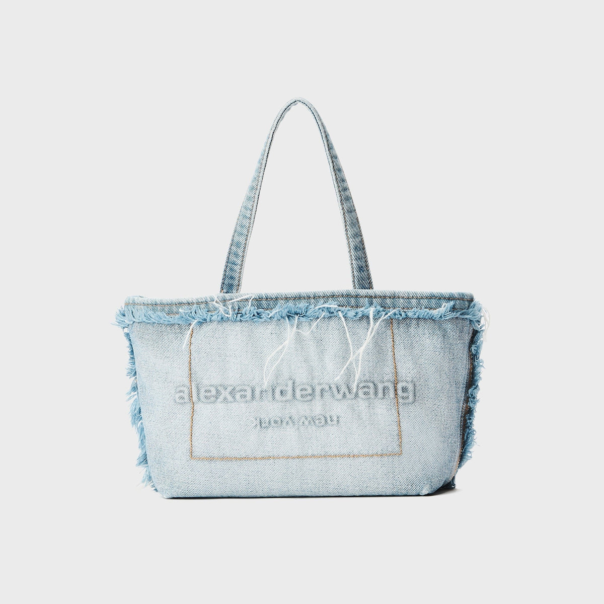 Alexander Wang Punch Denim Mini Tote Bag - Bleach Blue
