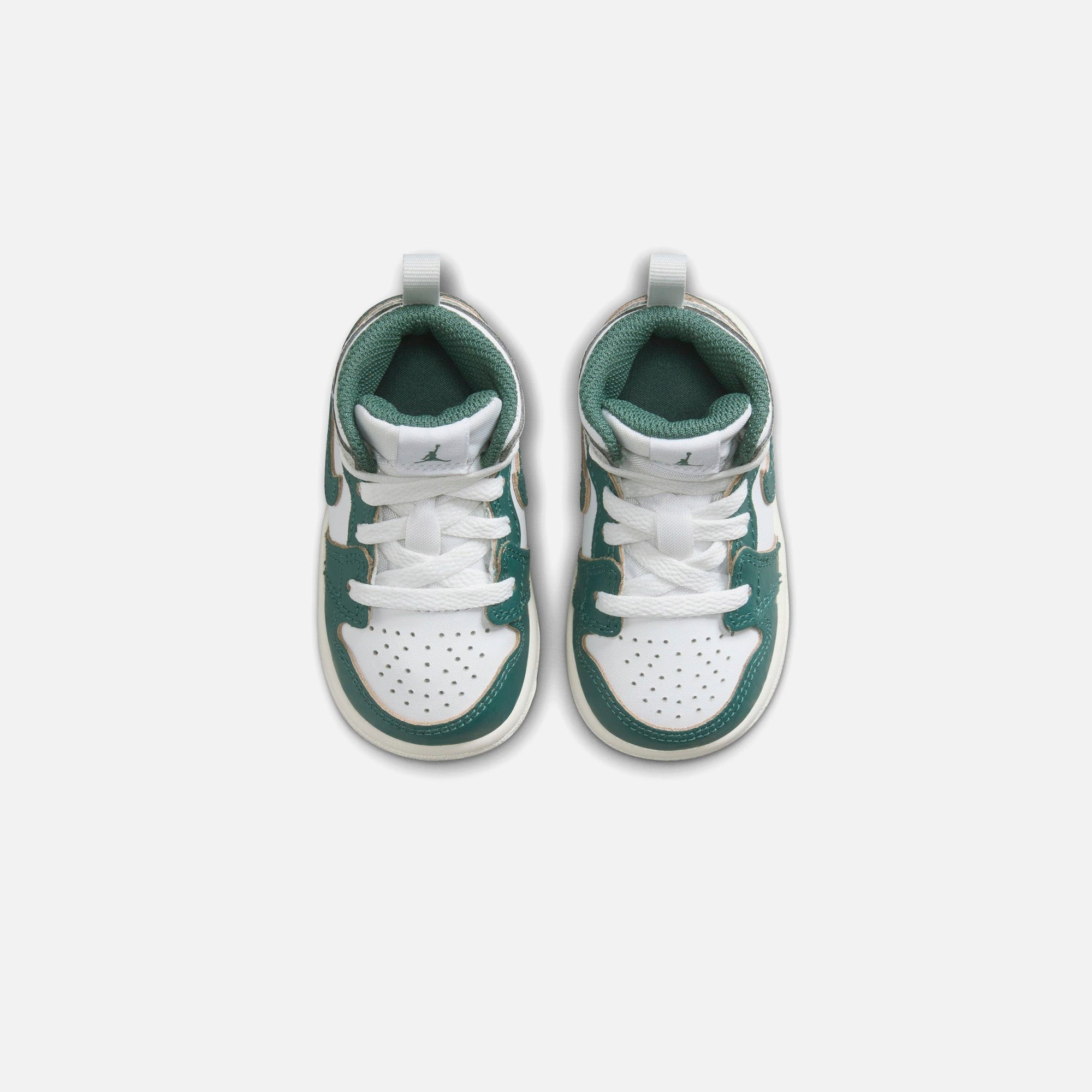 Jordan TD Air Jordan 1 Mid SE - White / Oxidized Green / Sail / Neutral Grey