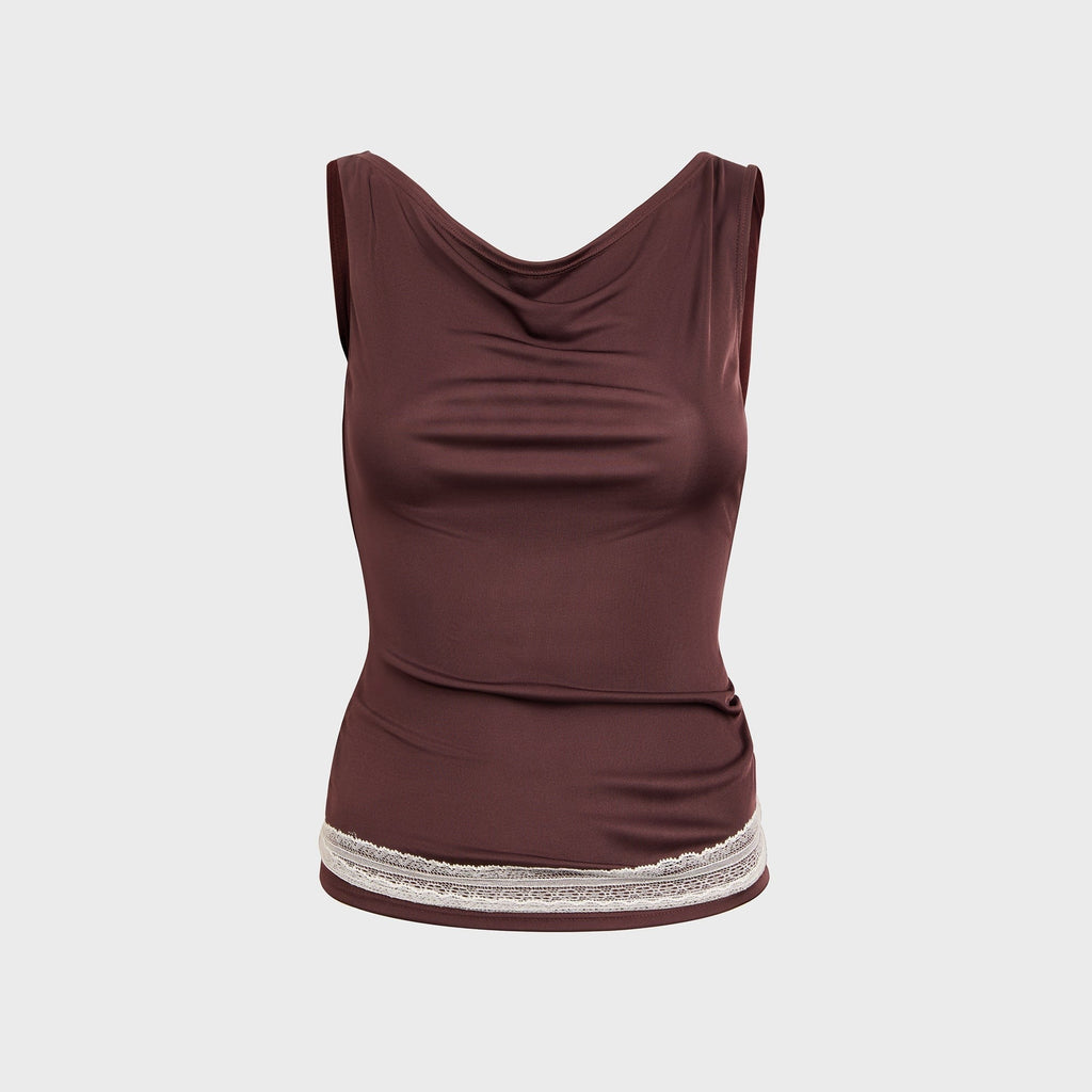 Buci Lace Reese Top - Cocoa