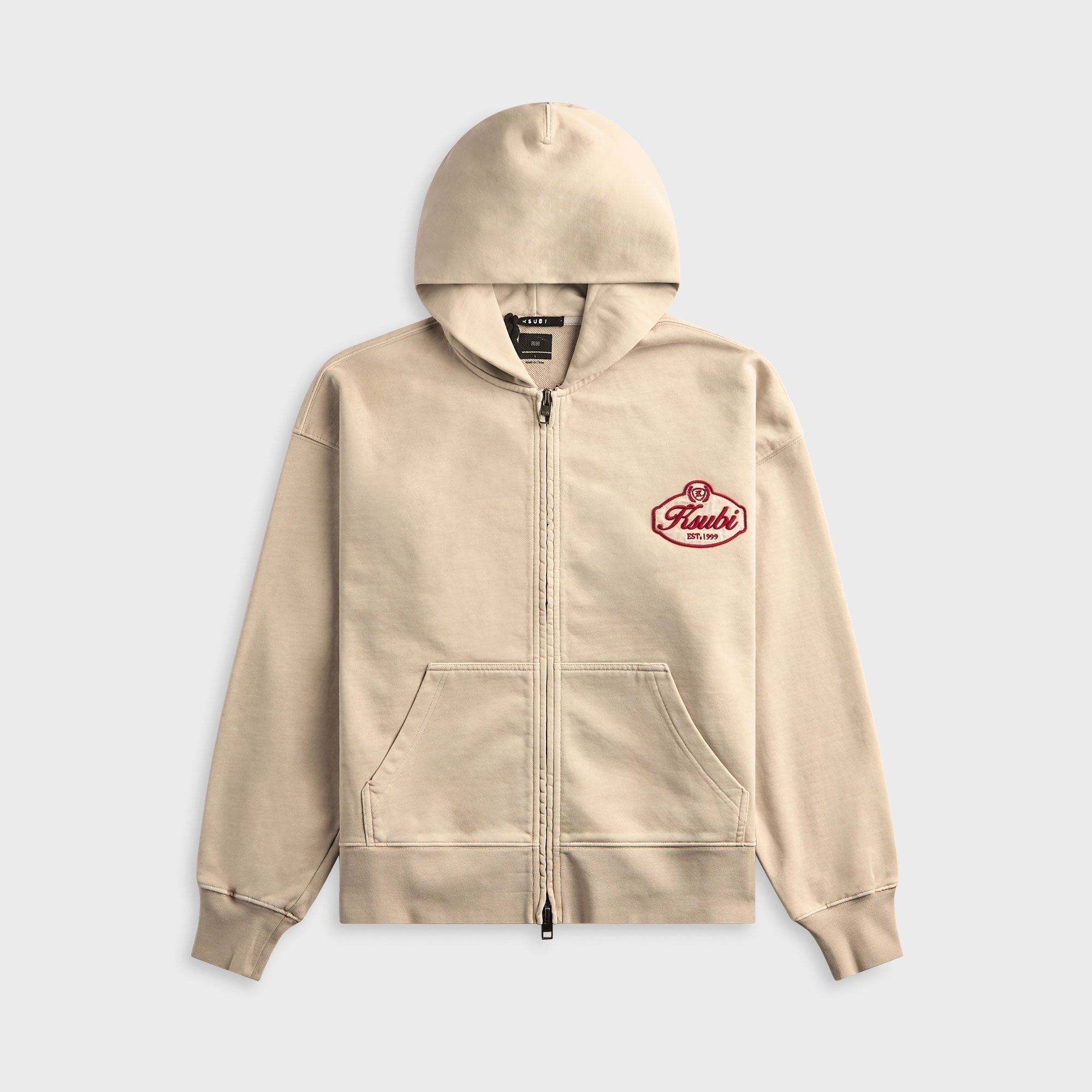 Ksubi Klasse Halen Zip Hoodie Smoke - Grey