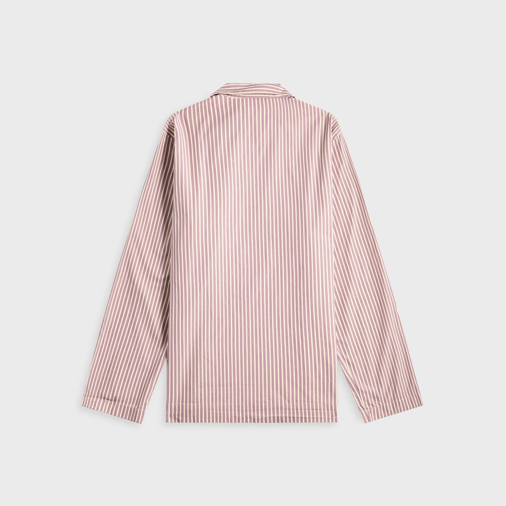 Tekla Poplin Long Sleeve Pyjama Shirt - Skipper Stripes