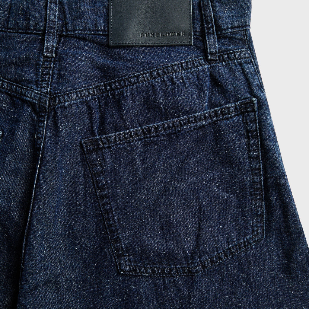 Sunflower Super Wide Twist Denim - Indigo Hemp