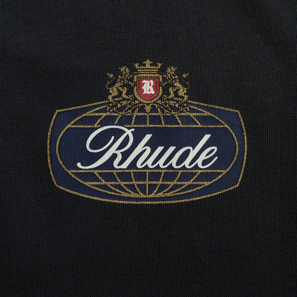 Rhude Safari Crest Tee - Vintage Black / Blue / Red