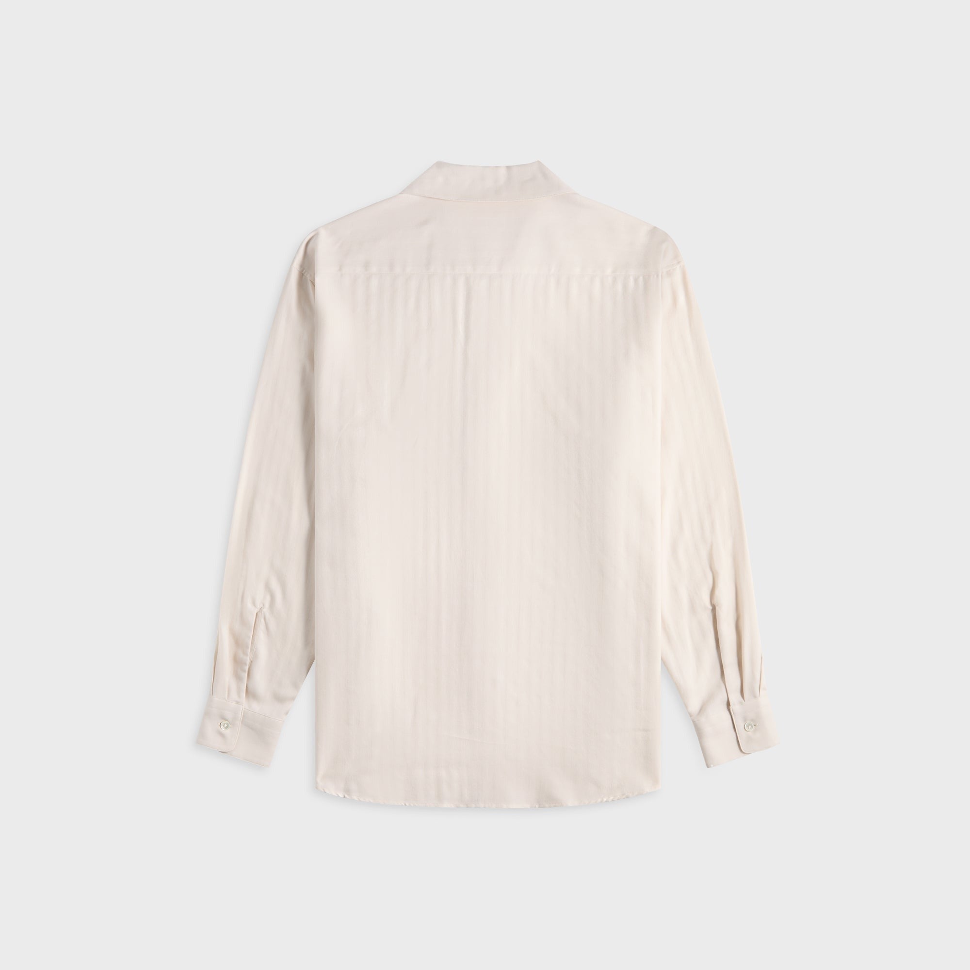 Auralee Cotton Cashmere Herringbone Shirt - Ivory White